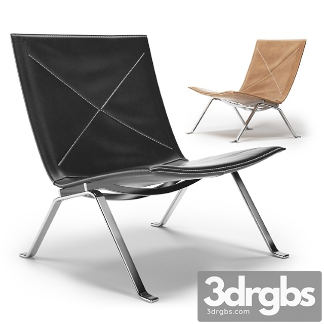 Armchair fritz hansen pk22 chair 3dsmax Download - thumbnail 1