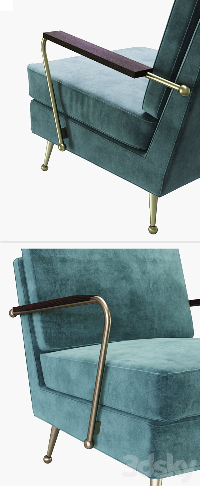 Armchair Gamble 3DS Max Model - thumbnail 3