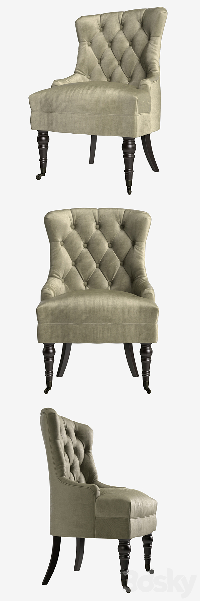 Armchair Garda Decor armchair_h98xw63xl60_art PJC098-PJ842 3DSMax File - thumbnail 2