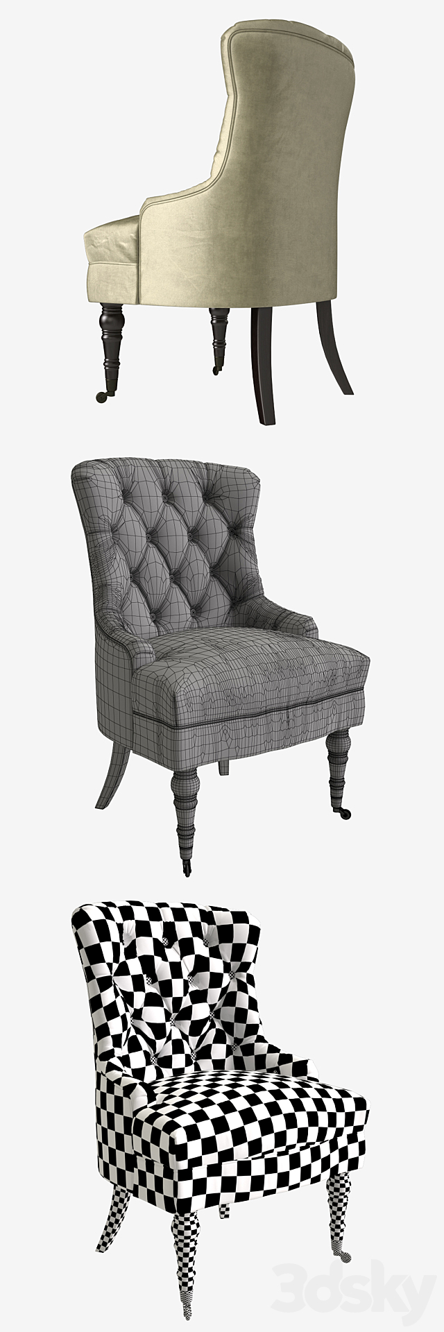 Armchair Garda Decor armchair_h98xw63xl60_art PJC098-PJ842 3DSMax File - thumbnail 3