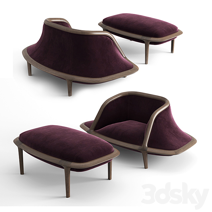 Armchair Gargantua Porada 3DS Max - thumbnail 1