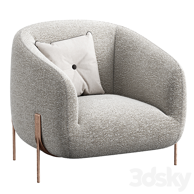 Armchair Geo Saba 3DS Max Model - thumbnail 1