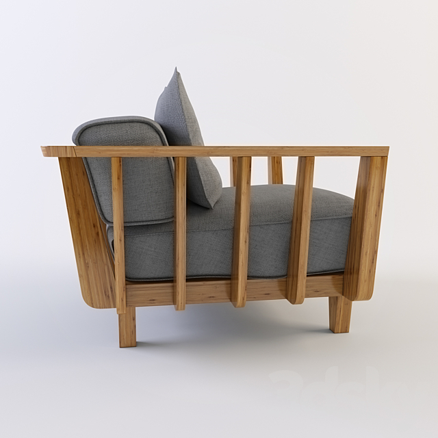 Armchair Gervasoni inOut 905 design Paola Navone 3DS Max Model - thumbnail 3