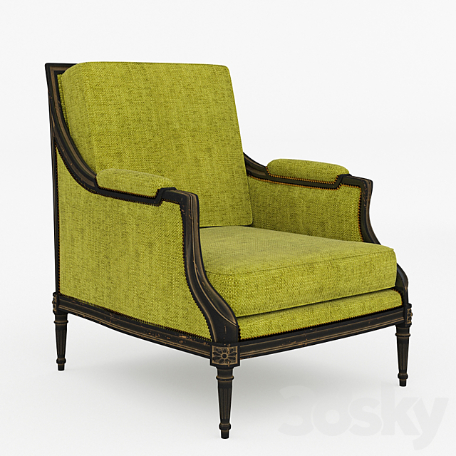 Armchair Gilles Nouailhac. Bergere Elise 7608-5 3DSMax File - thumbnail 1