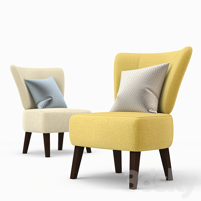 Armchair GIN 3ds Max - thumbnail 1