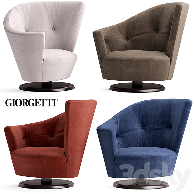 Armchair giorgetti arabella 3ds Max - thumbnail 1