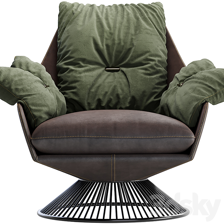 Armchair GLOSS 3DS Max - thumbnail 2