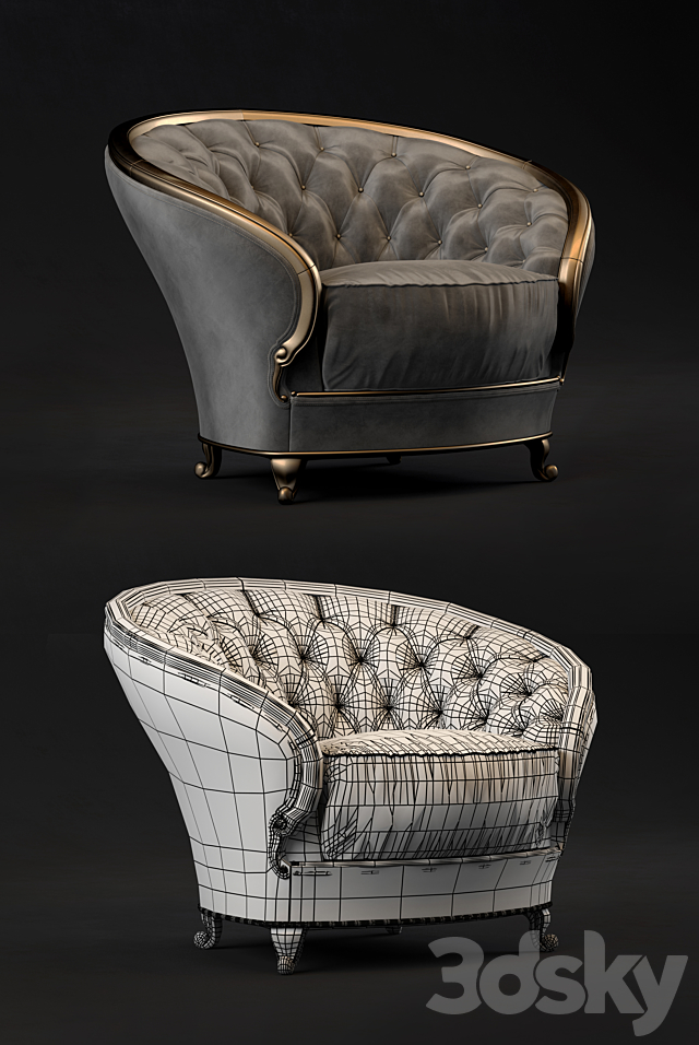 armchair GoldComfort 3DSMax File - thumbnail 3