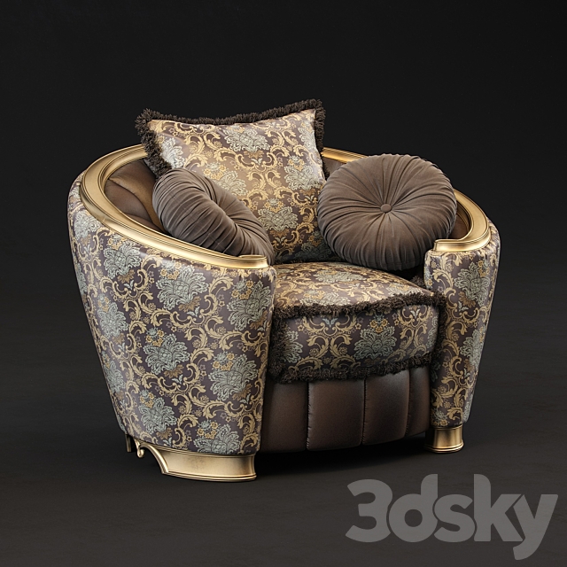 armchair Goldconfort Poltrona 3DS Max Model - thumbnail 1