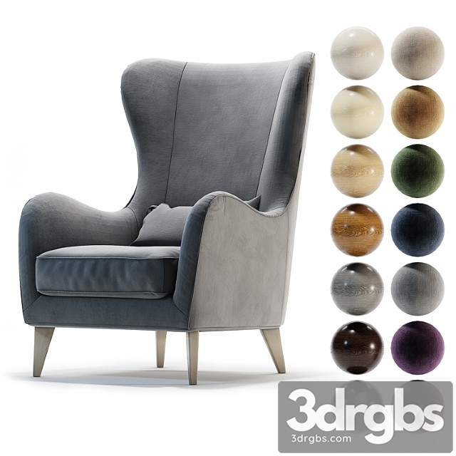 Armchair greta 3dsmax Download - thumbnail 1