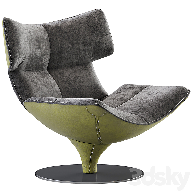 Armchair HARLEY_variant 1 3DS Max Model - thumbnail 1