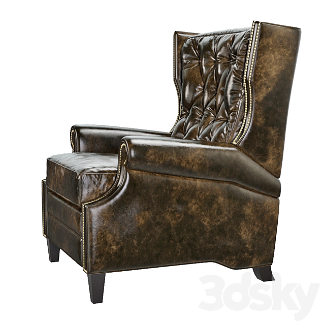 Armchair Hooker Furniture Balmoral Blair Recliner 3DS Max Model - thumbnail 2