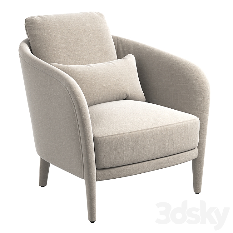 Armchair Hugues La Redoute 3DS Max - thumbnail 1