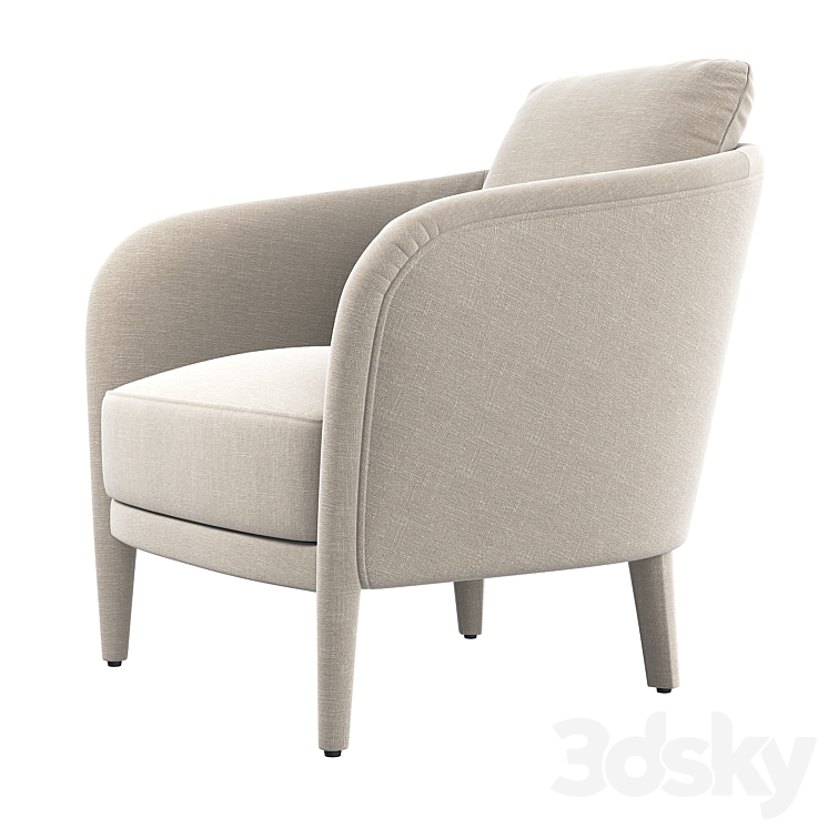 Armchair Hugues La Redoute 3DS Max - thumbnail 2