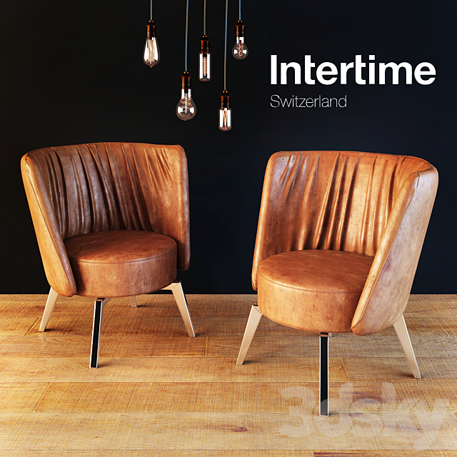 Armchair Intertime Kite & Edison lamps 3DSMax File - thumbnail 1