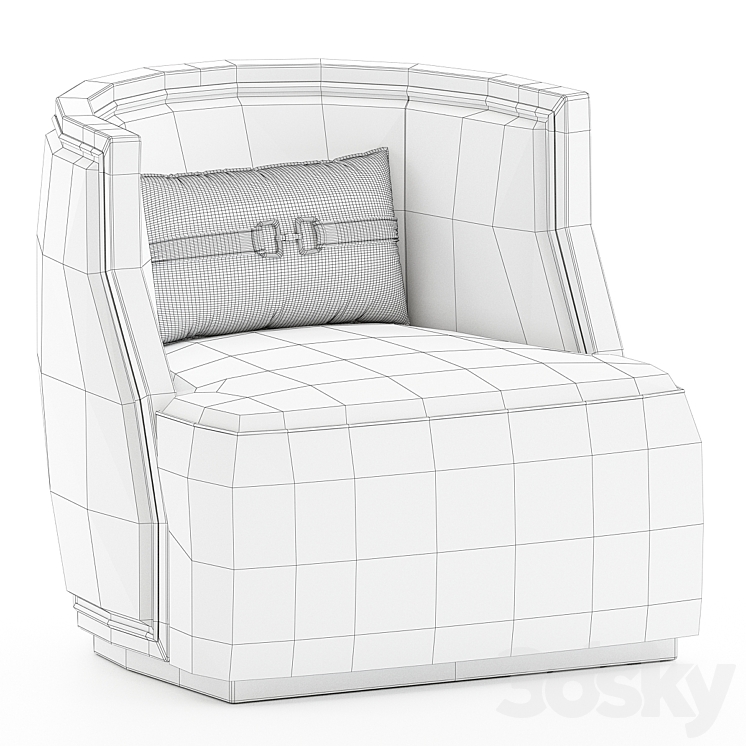 Armchair Ipe Cavalli Big Gil 3DS Max - thumbnail 2