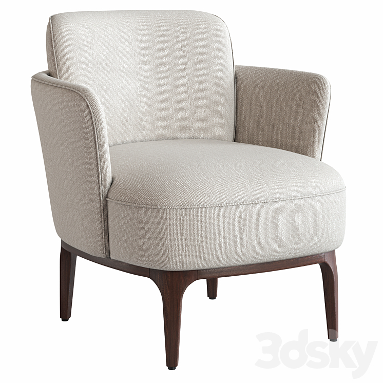 Armchair Jabote 3DS Max Model - thumbnail 3