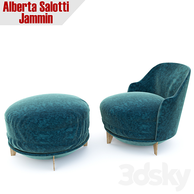 Armchair Jammin by Alberta Salotti. 3ds Max - thumbnail 1