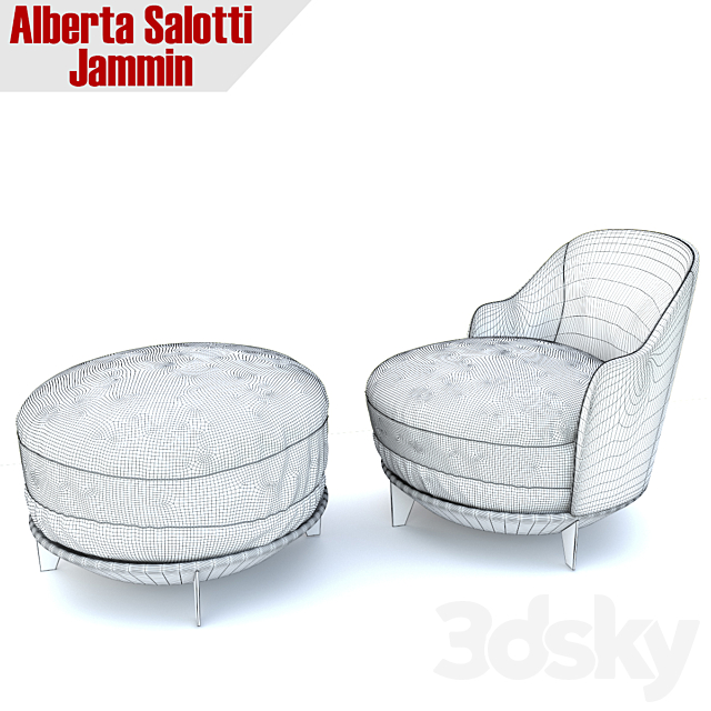 Armchair Jammin by Alberta Salotti. 3ds Max - thumbnail 3