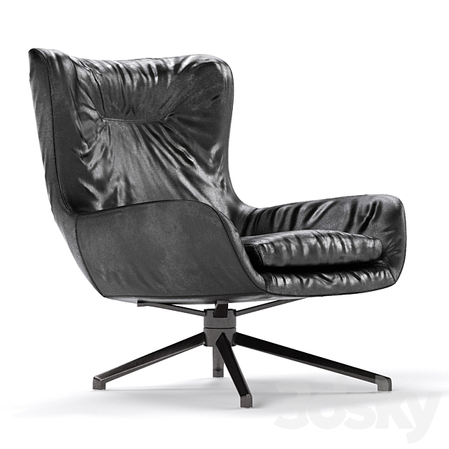 Armchair Jensen Bergere by Minotti 3ds Max - thumbnail 1