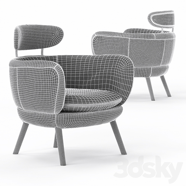 Armchair Jupiter 3DSMax File - thumbnail 3