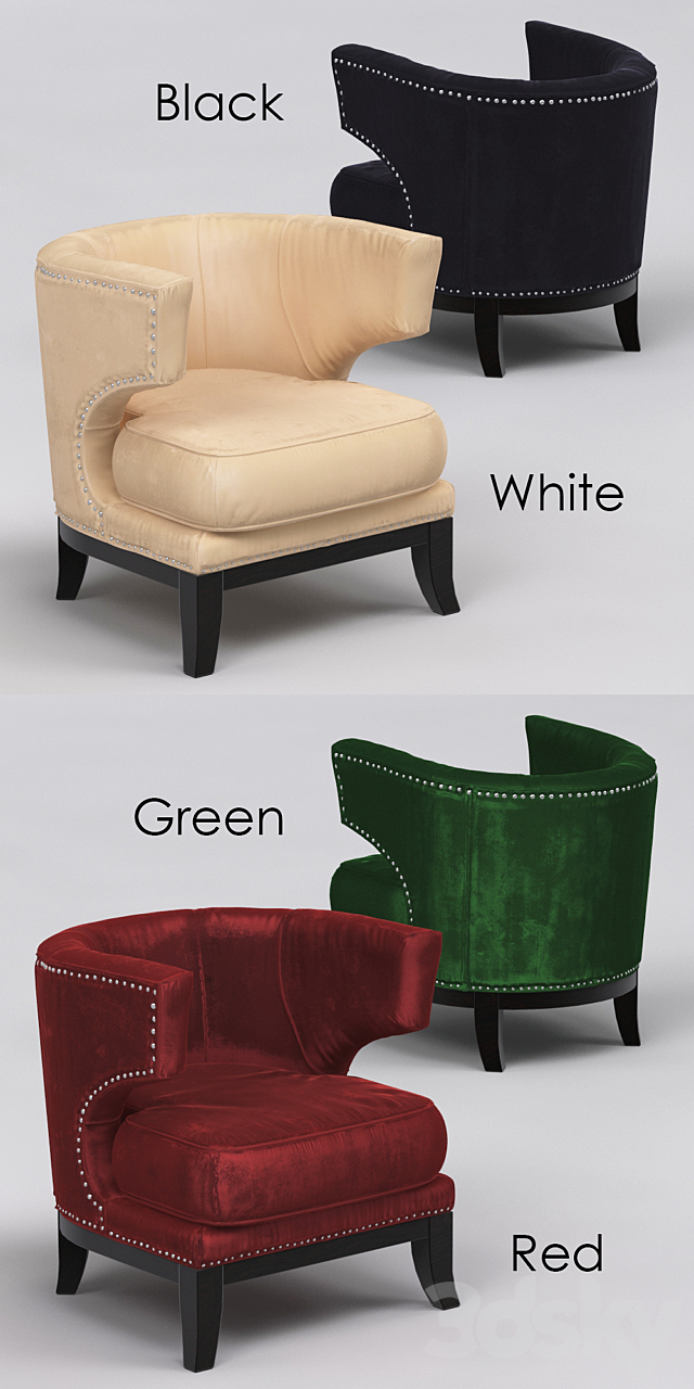 Armchair KARE Arm Chair Art Deco 3DSMax File - thumbnail 2