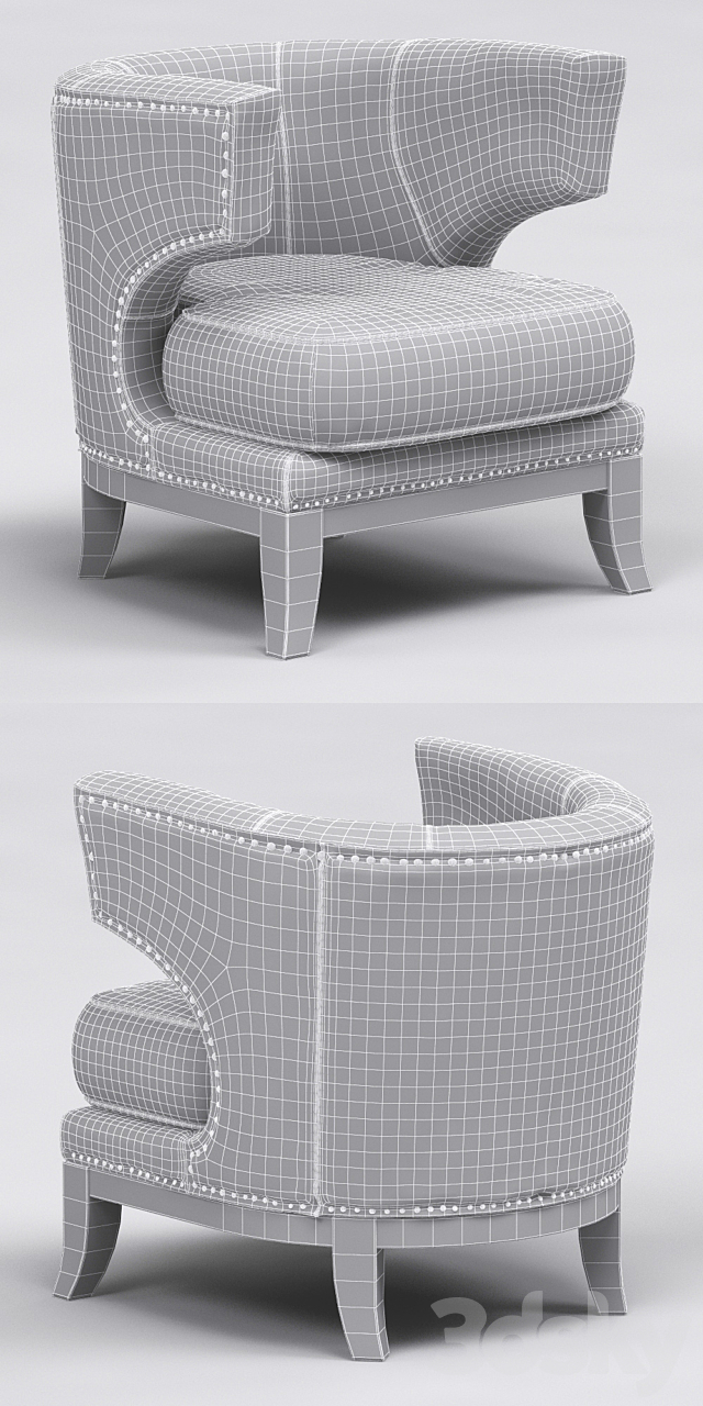 Armchair KARE Arm Chair Art Deco 3DSMax File - thumbnail 3