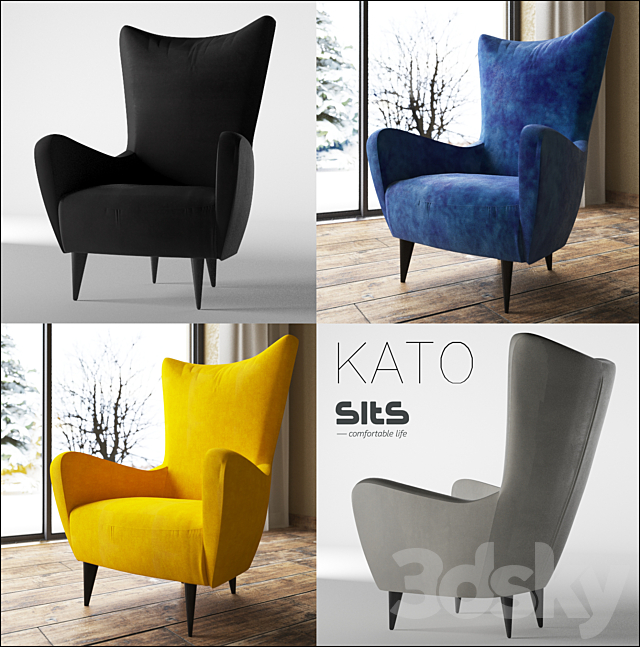 Armchair KATO 3DSMax File - thumbnail 2