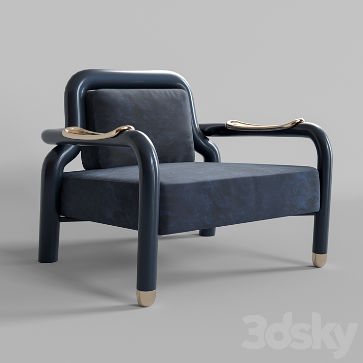 Armchair KAYAK 3DS Max - thumbnail 1