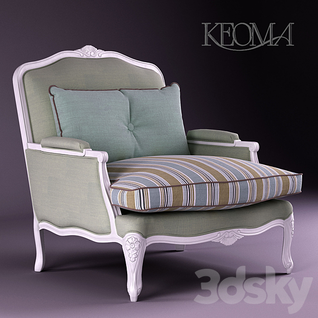 Armchair Keoma Chinook 3DS Max Model - thumbnail 1