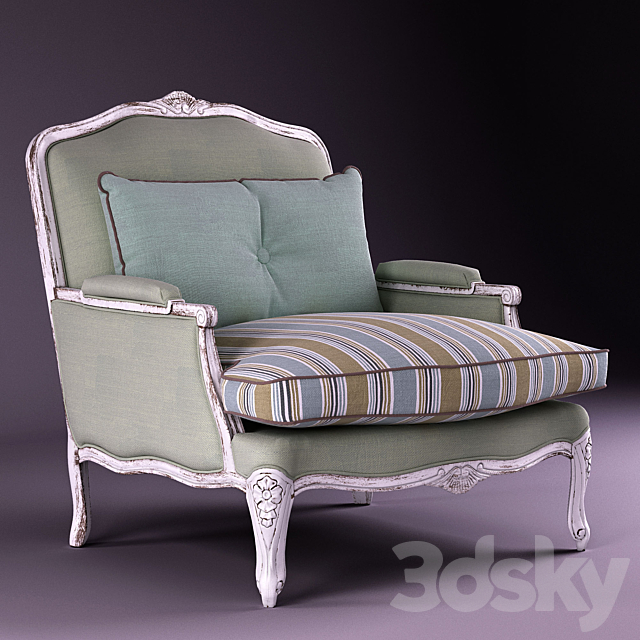 Armchair Keoma Chinook 3DS Max Model - thumbnail 2