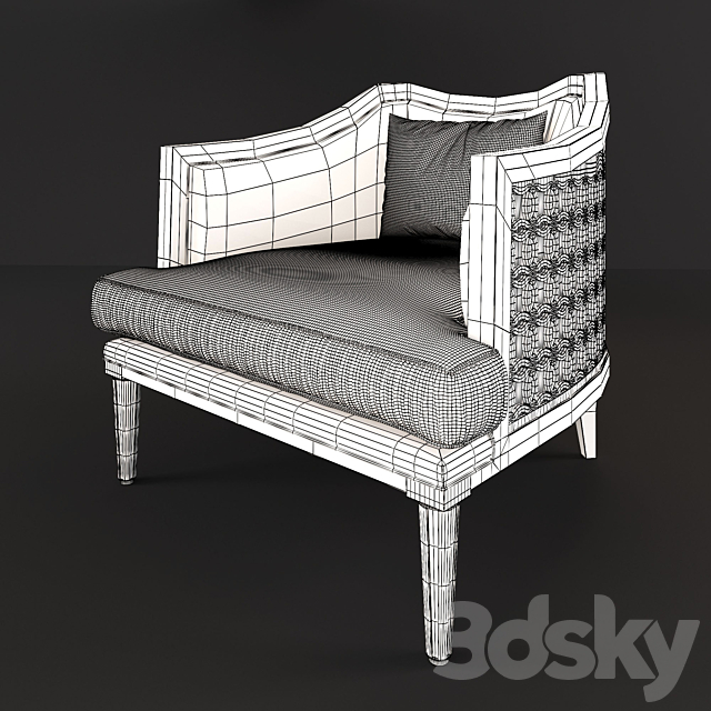 Armchair Keoma Salotti 2015 Classico brio 3ds Max - thumbnail 3