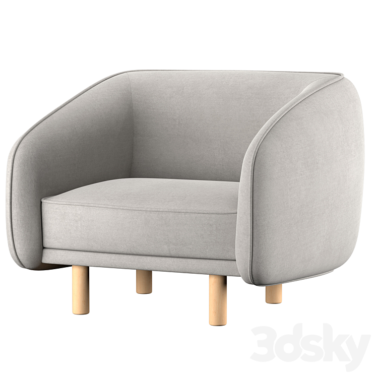 Armchair Korens 3DS Max Model - thumbnail 1