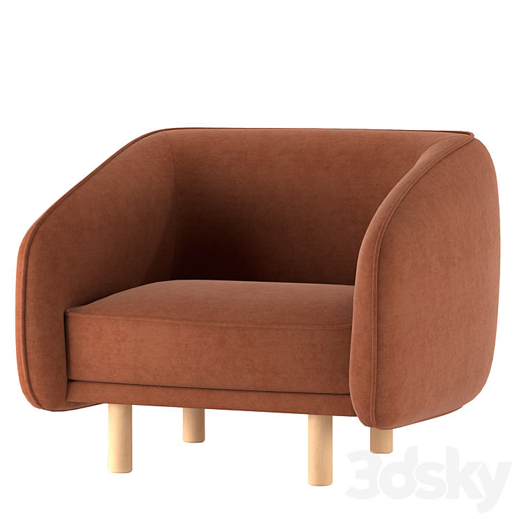 Armchair Korens 3DS Max Model - thumbnail 2