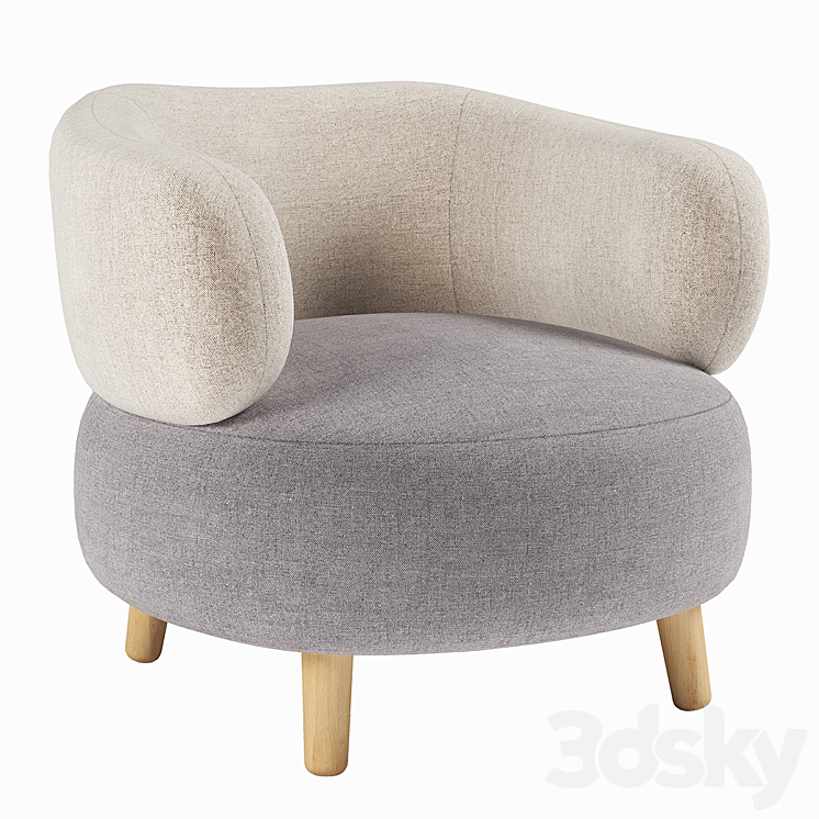 Armchair La Forma Luisa 3DS Max Model - thumbnail 3