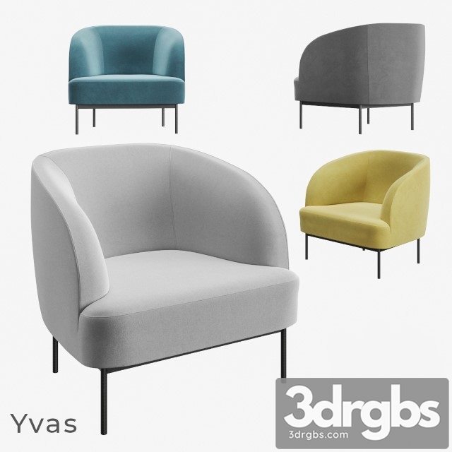 Armchair La Redoute Yvas 3dsmax Download - thumbnail 1