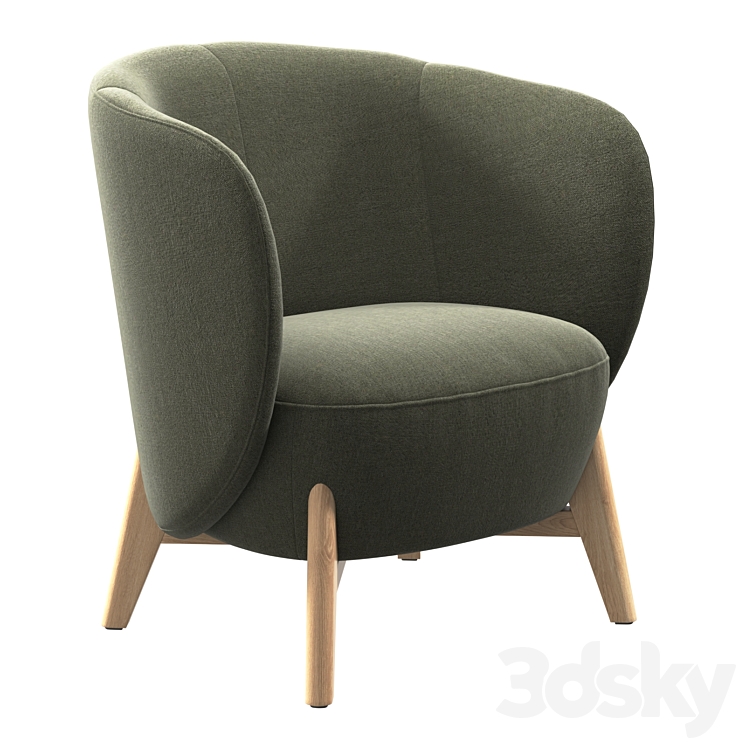 Armchair Lancy La Redoute 3DS Max Model - thumbnail 1