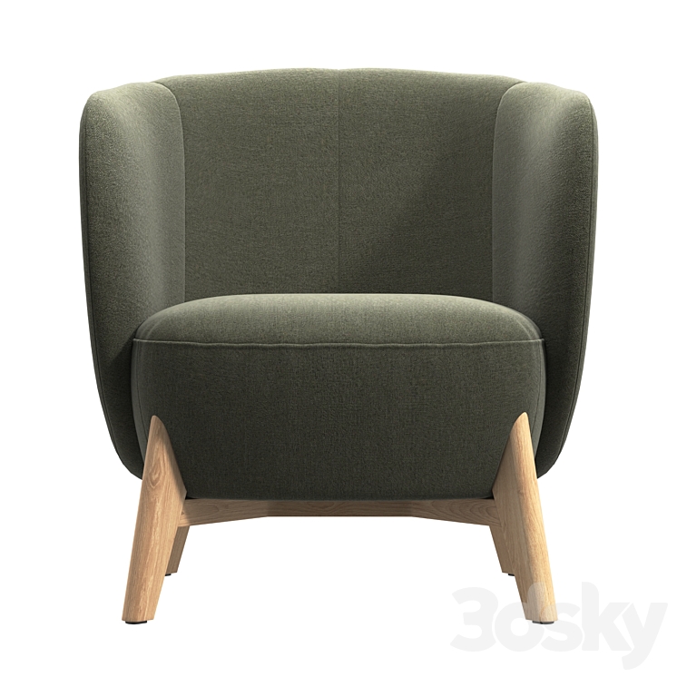 Armchair Lancy La Redoute 3DS Max Model - thumbnail 2