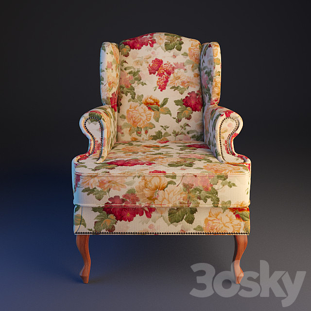 Armchair Largo lux slim 3DSMax File - thumbnail 2