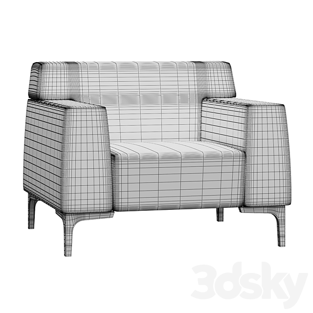 Armchair Las Mobili Jera Lounge 3ds Max - thumbnail 3