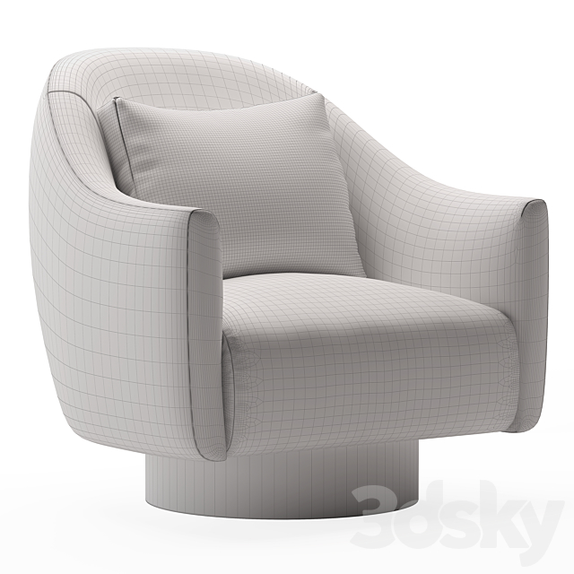 Armchair Laskasas Donald 3ds Max - thumbnail 3