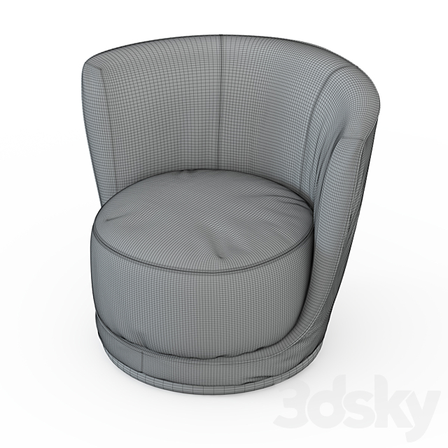 Armchair Laurent Longhi 3ds Max - thumbnail 3