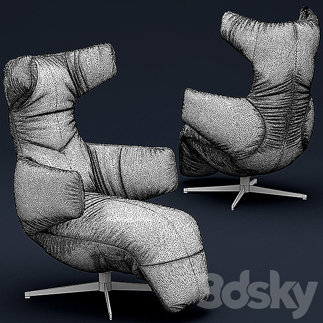 Armchair leolux SAPHIRA 3DSMax File - thumbnail 3