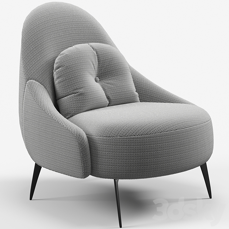 Armchair Leslie GORGEOUS FURNITURE 3DS Max - thumbnail 1