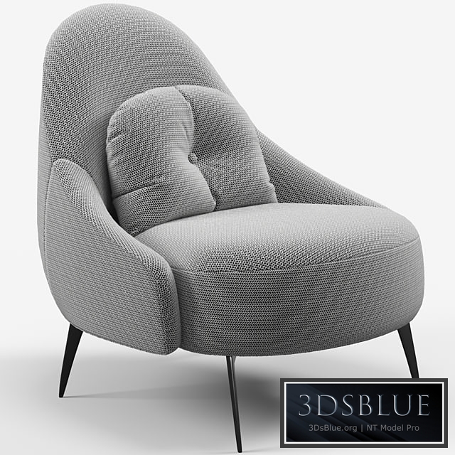 Armchair Leslie GORGEOUS FURNITURE 3DS Max - thumbnail 3