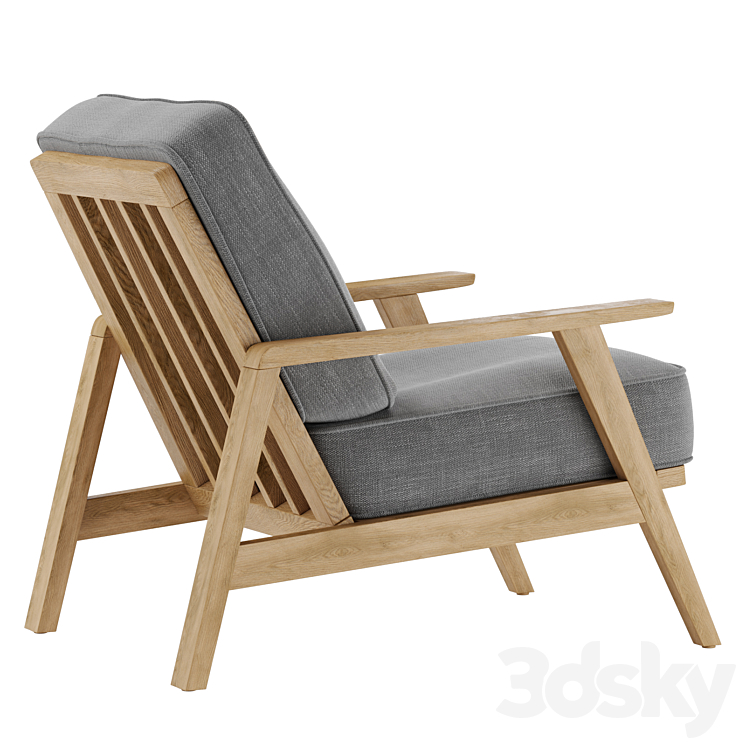 Armchair Linna La Redoute 3DS Max - thumbnail 2