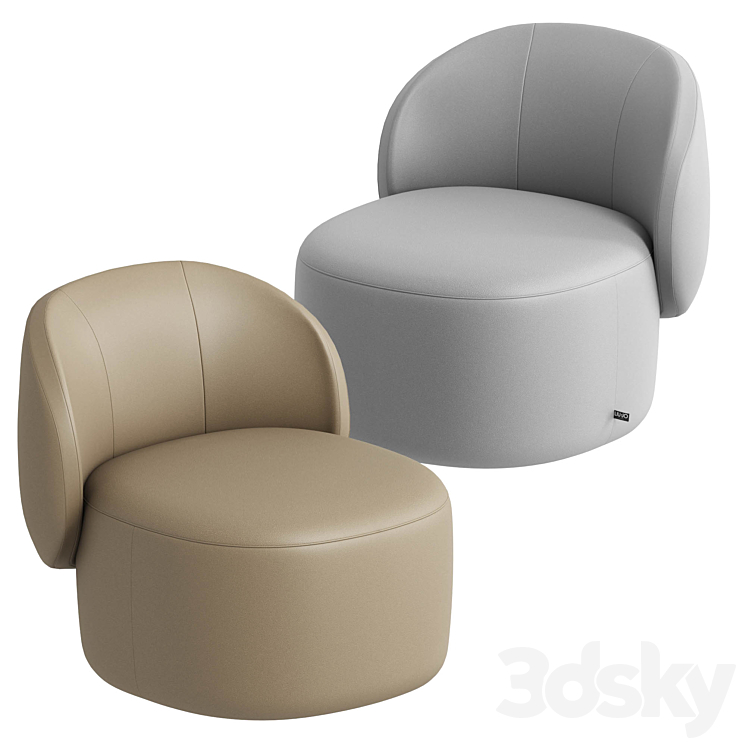 Armchair Liu Jo Guest Loveseat 3DS Max - thumbnail 2