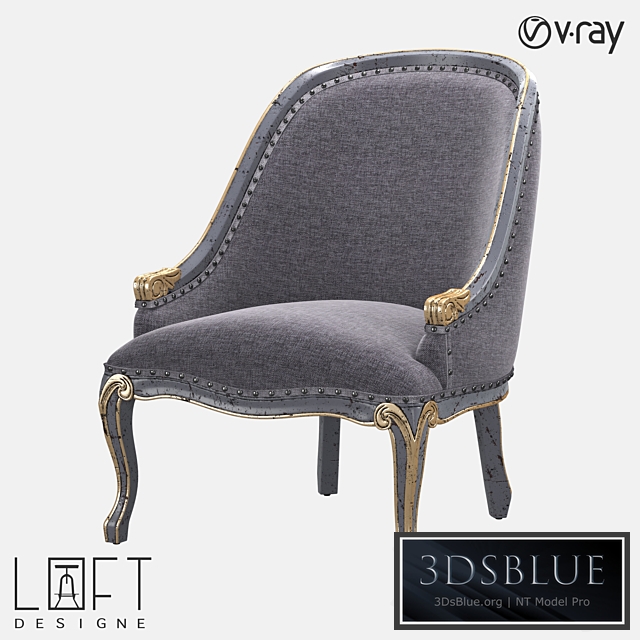 Armchair LoftDesigne 3729 model 3DS Max - thumbnail 3