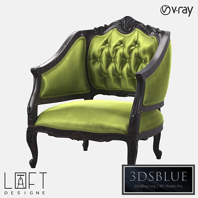 Armchair LoftDesigne 3870 model 3DS Max - thumbnail 3