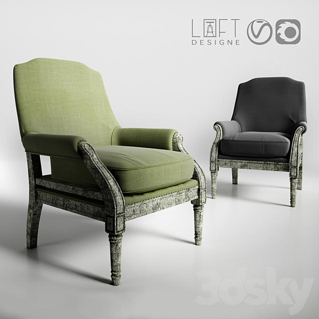 Armchair Loftdesigne model 155 3DSMax File - thumbnail 1